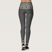 Meduse argentée Clé grecque sur Legging Grise Gorg (Dos)