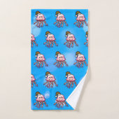 Méduse de dessin animé festive mignonne (Serviette à main)