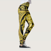Méduse dorée avec arabesques sur leggings noirs (Droite)