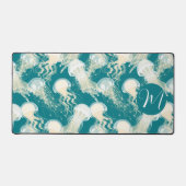 Méduse En Bleu Océan Été Saison Monogramme (Recto)