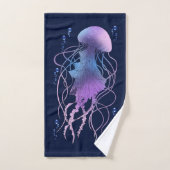 Méduse Éthérée Violet Bleu (Serviette à main)