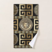 Méduse grecque d'or et clé de la vie (Serviette à main)