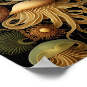 Méduse | Poster moderne Haeckel (Coin)