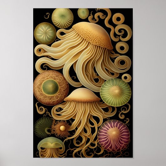Méduse | Poster moderne Haeckel (Devant)