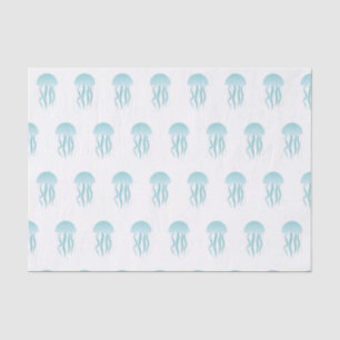 Méduses bleues - papier de soie de soie