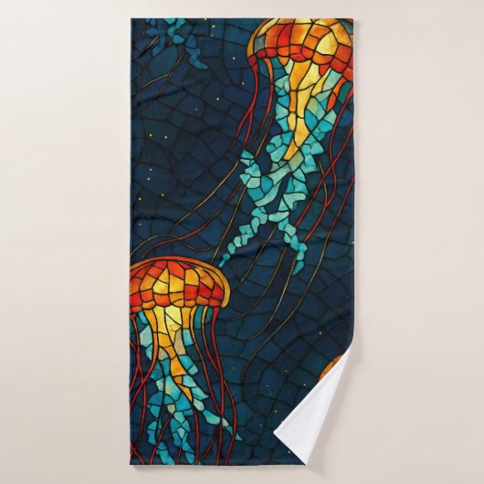 Méduses mosaïques (Serviette de bain)