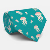 Méduses roses - cravate (Roulé)