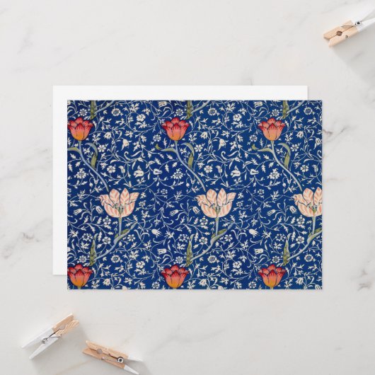 Medway Pattern (door William Morris) Kaart (Voorkant / Achterkant in situ)