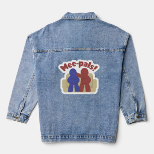Mee Pals Fun Meeple Gamer Vrienden Cartoon Denim Jacket