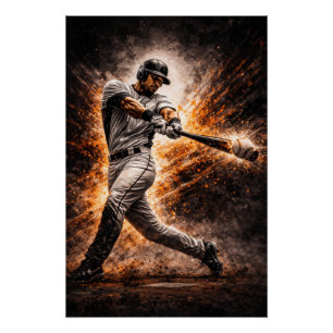 Meedogenloze Impact – Honkbal Power Swing Poster Perfect Poster