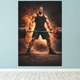 Meedogenloze Kracht – Zware Deadlift Kracht Canvas Afdruk
