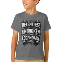 Meedogenloze ongebroken legendarische kids T-shirt