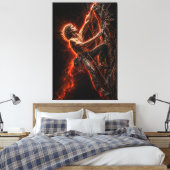 Meedogenloze Opkomst – Engelachtige Klimmer Kracht Canvas Afdruk (Insitu (Slaapkamer))