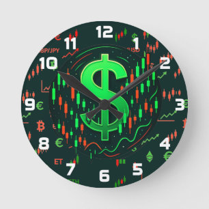 Meedogenloze Trader's Wandklok Ronde Klok