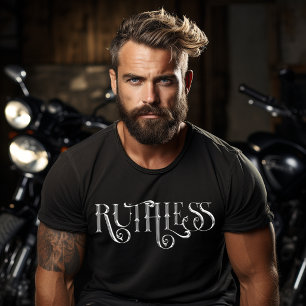 Meedogenloze typografie ontwerp t-shirt