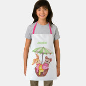 Meegepersonaliseerde kom met leuke dieren voor mei schort (Insitu)