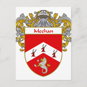 Meehan-wapenschild (gemanteld) briefkaart