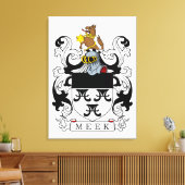 Meek Family Crest Canvas Afdruk (Insitu (Woonkamer))