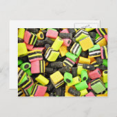 Meel gekleurd zoethout briefkaart (Voorkant / Achterkant)