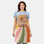 "Meel Power" Retro jaren 60 Grappig koken bakken Schort (Gedragen)