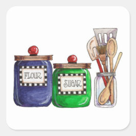 Meel & Suiker Vierkante Sticker