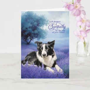 Meelevende Border Collie-hond Lavendelweide Kaart