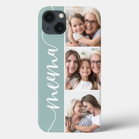 Meema Script Grandma Photo Collage Case-Mate iPhone Case (Achterkant)