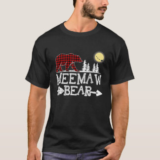 Meemaw Beer Kerstmis Pajama Red Pset Buffalo T-shirt