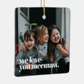 Meemaw Foto Kerstboom Keramisch Ornament (Rechts)