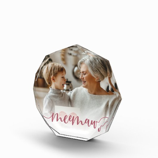 Meemaw | Grandma Script Overlay Fotoblokken (Rechts)