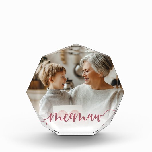 Meemaw | Grandma Script Overlay Fotoblokken (Voorkant)