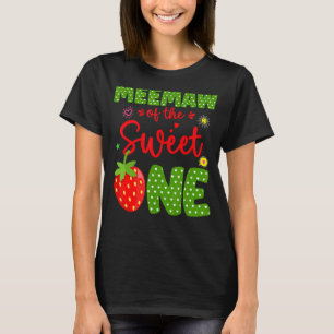 Meemaw van de Verjaardag Een Aardbei 1e Fruit B T-shirt