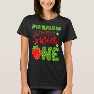 Meemaw van de Verjaardag Een Aardbei 1e Fruit B T-shirt