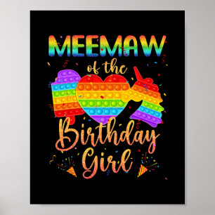 MeeMaw van het meisje van de geboorte die de unico Poster