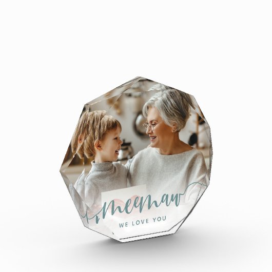 Meemaw We houden van je | Grandma Script Overlay Fotoblokken (Links)