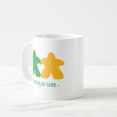 Meepes en Amour, Mug Vert & Jaune (Devant gauche)