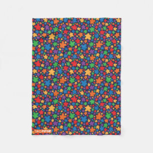 Meeple Pattern Blanket Fleece Deken