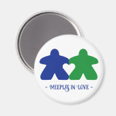 Meeples en amour, aimant bleu et vert (Recto/Verso)