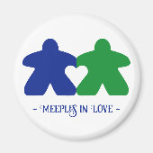 Meeples en amour, aimant bleu et vert (Devant)