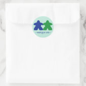 Meeples en amour, autocollants bleus et verts (Sac)