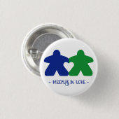 Meeples in Liefde, Blauwe & Groene Button (Voorkant /achterkant)