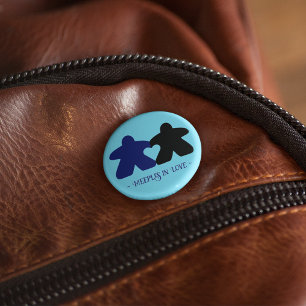 Meeples in Liefde, Blauwe & Zwarte Button