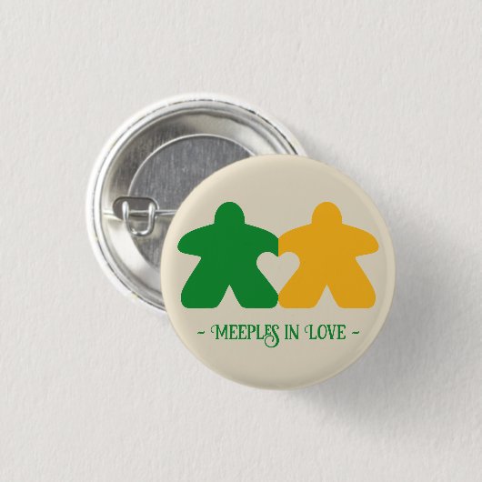 Meeples in Liefde, Groene & Gele Button (Voorkant /achterkant)