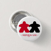 Meeples in Liefde, Rode & Zwarte Button (Voorkant /achterkant)