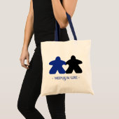 Meeples in Love, Blue & Black Basic Tas (Voorkant (product))