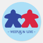 Meeples Verliefd, Blauwe & Rode Stickers (Voorkant)