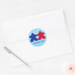 Meeples Verliefd, Blauwe & Rode Stickers