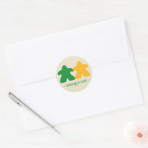 Meeples Verliefd, Groene & Gele Stickers