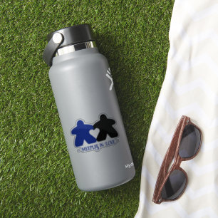 Meeps en Love, Sticker en Vinyl Bleu & Noir