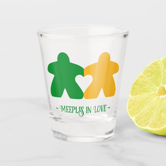 Meeps en Love, Verte & Jaune Verre Tiré (Devant)